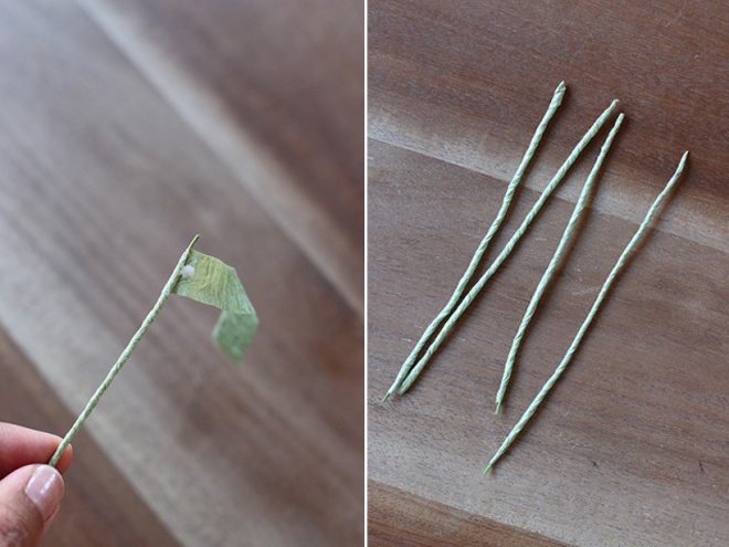 Lặp lại các bước tương tự với các cọng dây xanh tương tự.