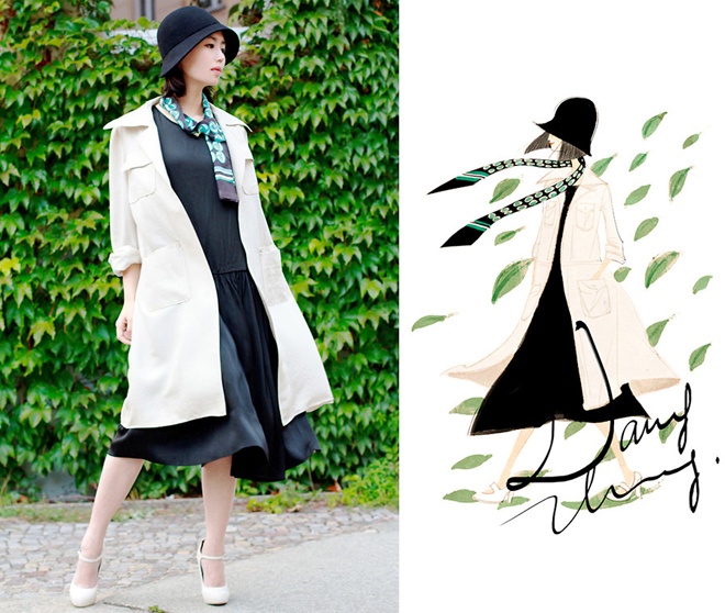 Nếu bạn có vóc dáng nhỏ nhắn như Nancy, đừng ngại diện áo khoác hay quần phom rộng, tuy nhiên cần cho thêm chút nghệ thuật vào mix, match như fashionista đình đám thế giới này.Đó là tuân thủ theo quy tắc chỉ tối đa đến hai  thiết kế phom rộng trên tổng thể trang phục.