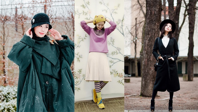 Đồng thời hãy tận dụng các kiểu mũ khác nhau giúp set đồ thêm nổi trội và khác lạ, theo từng phong cách yêu thích: dịu dàng, hoài cổ với mũ quả chuông cloche, hiện đại, cá tính với fedora, ngọt ngào và nữ tính với len ….