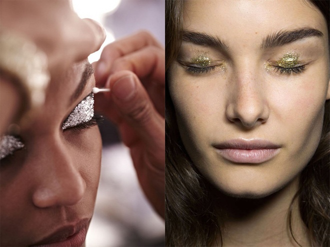 Trước đó, vào tháng 5/2014, Chanel cũng đã tiên phong ứng dụng xu hướng trang điểm bằng vàng thật mới manh nha tại Ấn Độ vài năm trước lên các người mẫu trình diễn bộ sưu tập resort của hãng này tại Dubai.