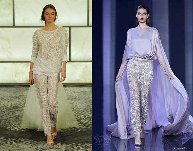 Dù vậy, mùa cưới 2015 vẫn chứng kiến sự lên ngôi của không ít thiết kế váy cưới khác lạ dạng này từ nhiều thương hiệu chuyên nghiệp như Riki Dala, Gemy Maalouf, Rivini …cho đến đình đám như Ralph & Russo. 