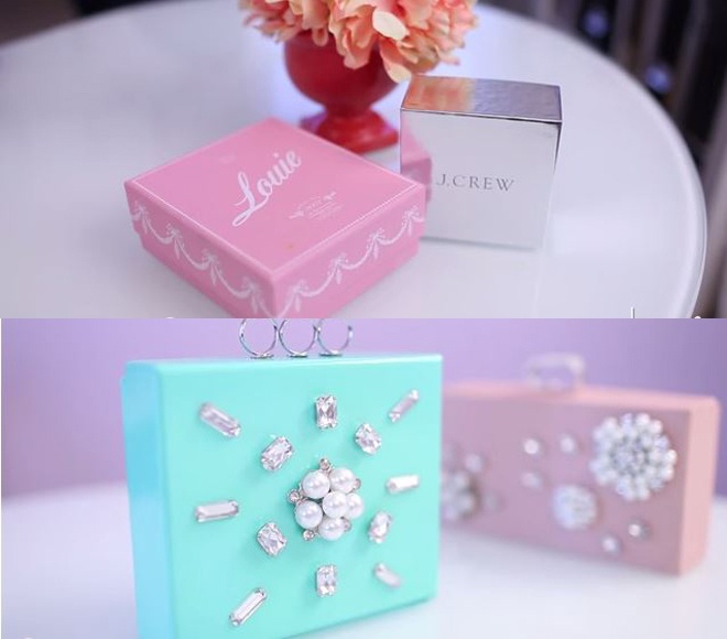 Nếu muốn sở hữu một chiếc clutch hình hộp thật sang chảnh, thay vì tốn kém và mất thời gian lùng mua trên thị trường, bạn hãy thử tự tay làm lấy loại phụ kiện cầm tay bắt mắt này. Sẽ không tốn nhiều công sức và tiền của, vì bạn hoàn toàn có thể tận dụng nguyên vật liệu có sẵn trong nhà, chẳng hạn như hộp quà hoặc hộp giấy các tông cũ.