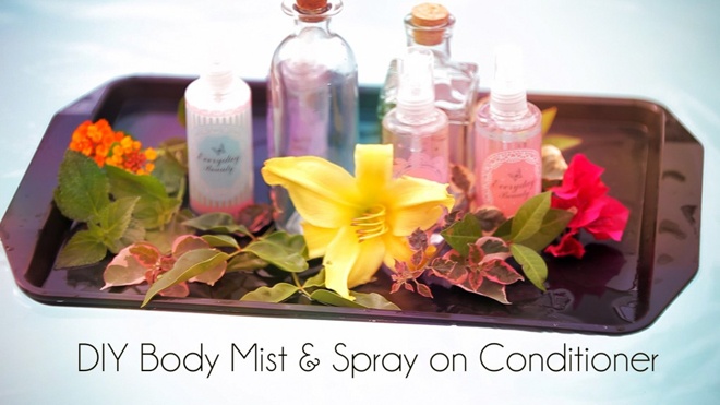 Vì vậy để duy trì làn da, mái tóc mềm mượt, bạn nên mang theo bình xịt khoáng trong túi đồ thời trang hàng ngày của mình. Và nếu không muốn quá tốn kém, hay sợ bị dị ứng từ các loại bình xịt khoáng chế biến công nghiệp trên thị trường, bạn có thể tự chế tạo các loại dung dịch dưỡng ẩm từ thiên nhiên cho riêng mình.