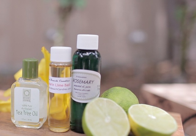 Để bắt tay chế tạo dung dịch xịt khoáng, bạn cần chuẩn bị các nguyên liệu sau: 1 ít nước cất hoặc nước tinh khiết, vài quả chanh hoặc 1 nắm lá bạc hà, tinh dầu lá trà (có thể thay bằng tinh dầu hoa oải hương, tinh dầu hạnh nhân), 1 bình xịt nước hoa cũ và 1 chiếc phễu nhỏ để đổ dung dịch vào trong chai.