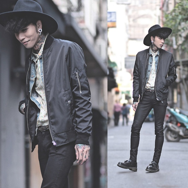 Những anh chàng gầy gò còn rất hợp cạ với kiểu layer denim, vì loại chất liệu dày, cứng này sẽ làm bạn bớt thanh mảnh hơn. 