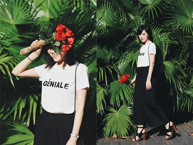 Và nếu là quần thì phải có độ dài bằng hoặc trên mắt cá chân một chút.