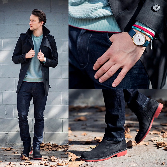  Bằng cách mix, match thêm với dây đeo cùng màu với áo len và giày, chàng trai gốc Đức đủ sức chinh phục mọi ánh nhìn nhờ gu thời trang đẳng cấp của mình.