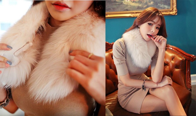 2. Thắt nơ tai thỏ. Tiện lợi hơn cả khăn choàng lông, những chiếc khăn choàng nơ tai thỏ vốn được thiết kế đơn giản với một đường rạch ngang hoặc chéo gần đầu khăn. Và bạn chỉ cần luồn đầu còn lại vào đường rạch này là có ngay kiểu thắt khăn choàng tay thỏ siêu xinh.