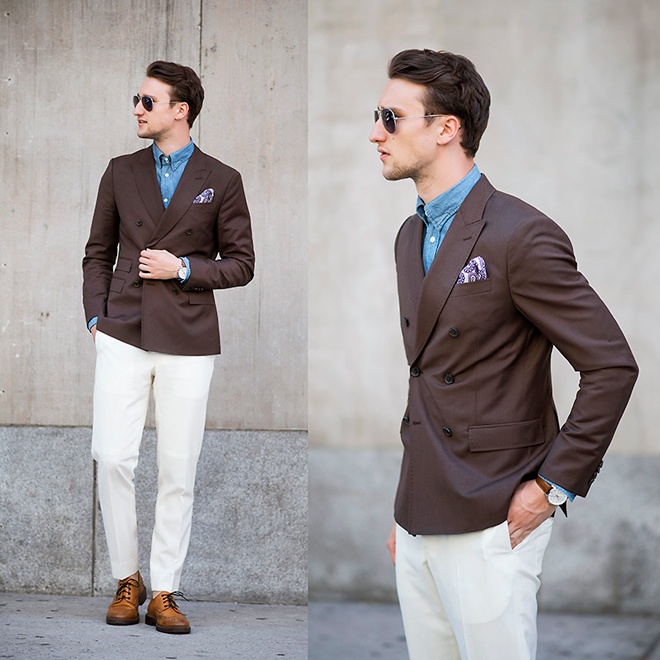 Thậm chí bạn hoàn toàn có thể phối áo sơ mi denim bụi bặm với vest, bằng cách mix các màu sắc đối lập nhưng nhã nhặn, cuốn hút.