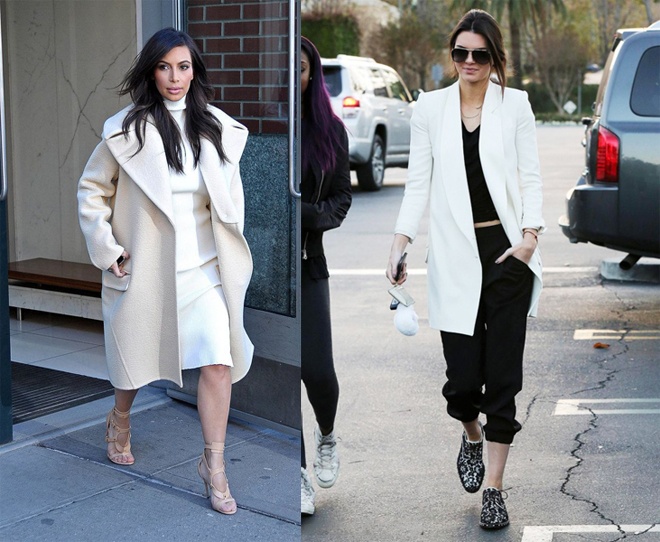 Ngoài áo lông thú, các kiểu áo trend coat dáng dài, với những gam màu trắng sáng cũng đang làm say đắm những mỹ nhân đình đám thế giới như Miranda Kerr, Kim Kardashian, Jennifer Lopez, Kendall Jenne …