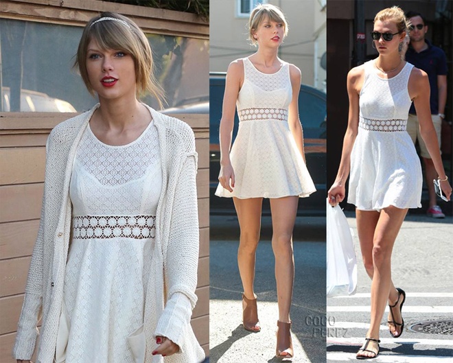 Đặc biệt vừa qua cả hai đã cùng mặc chung một kiểu thiết kế váy hoa cúc nữ tính của Free People.