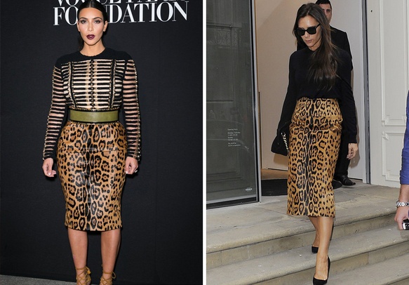 Kim Kardashian and Victoria Beckham