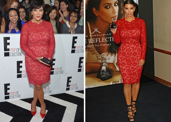 Kim Kardashian and Zoe Saldana in Lanvin