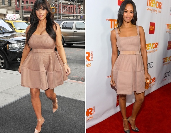 Jessica Chastain and Kim Kardashian