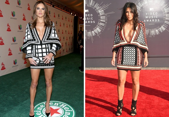 Alessandra Ambrosio and Kim Kardashian