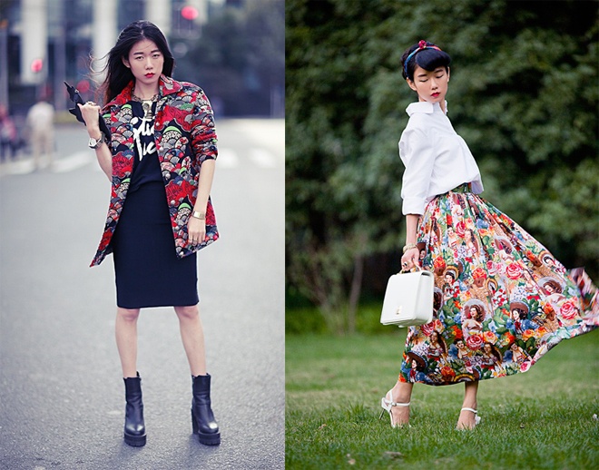 Các hoa văn truyền thống Trung Hoa được tô điểm bằng hơi thở hiện đại giúp Ava F thật nổi bật và cuốn hút trên đường phố Thượng Hải vào dịp xuân này.