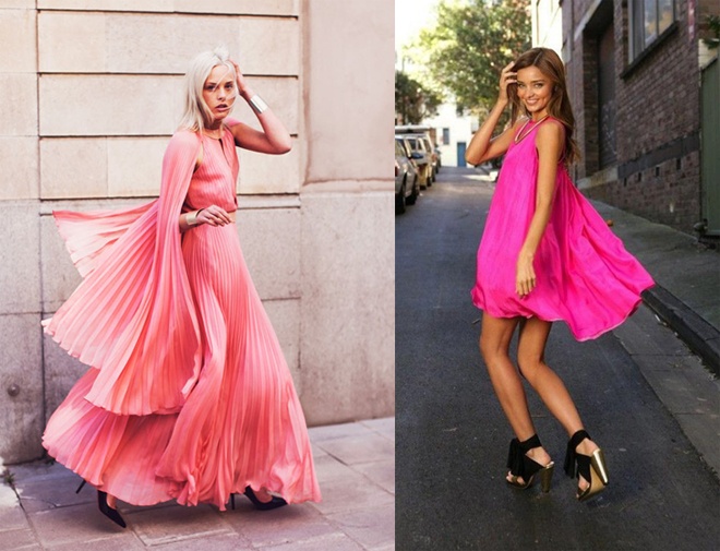 Các gam hồng đậm và dịu ngọt rất thích hợp để nàng da bánh mật thêm duyên dáng, quyến rũ.