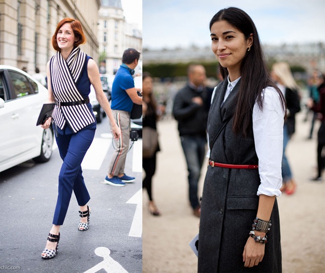 Ngoài ra, bạn cũng có thể tận dụng sự kết hợp độc đáo của dây thắt lưng hoặc lấy khăn choàng làm áo khoác để làm mới set đồ đi làm của mình trong nháy mắt.