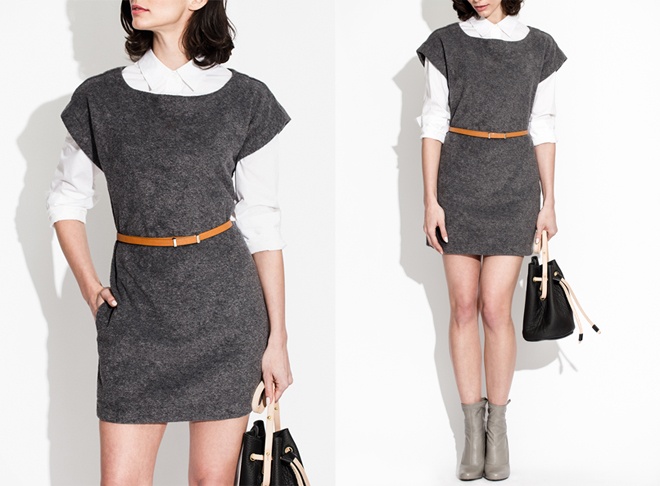 Tuy nhiên, đây lại là kiểu mix, match mà người mặc cần có gu thời trang và thẩm mĩ nhất định, nếu không sẽ dễ “dìm hàng” phong cách công sở của mình theo hướng luộm thuộm thay vì sành điệu. Cách bắt đầu an toàn nhất là mặc một chiếc đầm sát nách bên ngoài áo sơ mi hay áo pull, áo len có tay rồi thắt thêm 1 sợi dây nịt màu sắc.