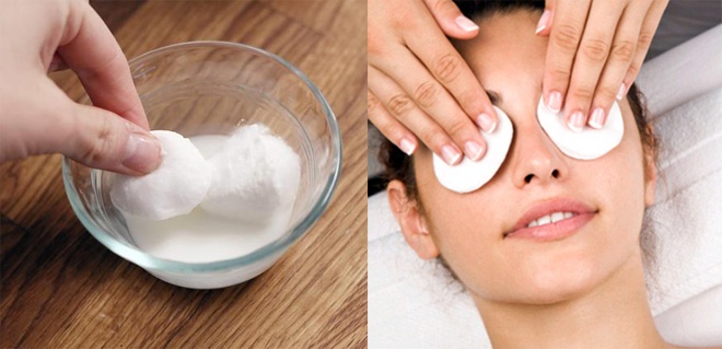 Dùng dưa leo để khắc phục tình trạng mắt bị sưng, thâm có thể làm cho vấn đế thêm tồi tệ với một số phụ nữ. Thay vào đó hãy cầu viện những miếng bông gòn tẩm sữa tươi ướp lạnh.