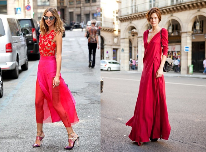 1. Màu đỏ. Được ví là “nữ hoàng của những sắc màu”, diện trang phục có sự hiện hữu của gam màu rực lửa này là cách nhanh nhất để bạn thật nổi bật giữa đám đông. Đây cũng là sắc màu rất đẹp đôi với các cô nàng có tính cách mạnh mẽ.