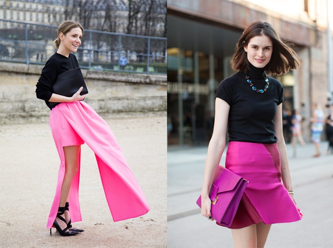 Nếu muốn nổi trội hơn trên phố, bạn hãy thử các gam màu hồng sáng và chói một chút như hồng cánh sen, hồng đào… kết hợp kiểu dáng độc đáo và thật cá tính.