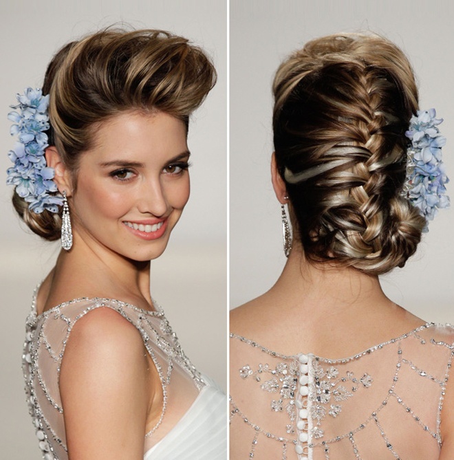 1. Tóc búi và tết bím. Tóc tết bím đã quay lại làng mốt trong vài năm gần đây, và đang chứng tỏ sức ảnh hưởng không chỉ trên sàn catwalk, phong cách street style hay thời trang thảm đỏ mà còn ở xu hướng tóc cô dâu trong năm 2015.