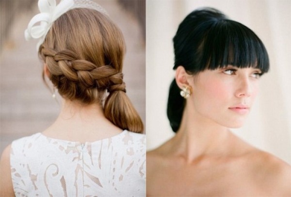 Một đường tết từ mang tai vắt sang phía đối diện hay búi tóc updo sang trọng cũng là một ý tưởng không tồi với kiểu tóc buộc thấp. Phụ kiện đi kèm có thể là nơ hoặc bờm điệu đà.