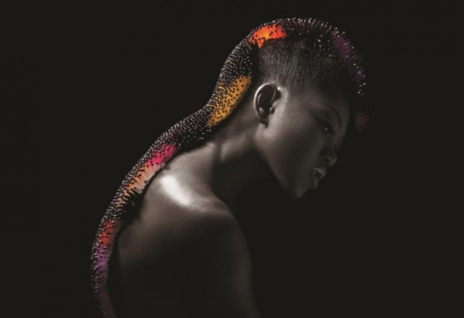 Một thiết kế phụ kiện tóc độc đáo của nhà thiết kế Philippines Ken Samudio đã được giới thiệu tại IFS.