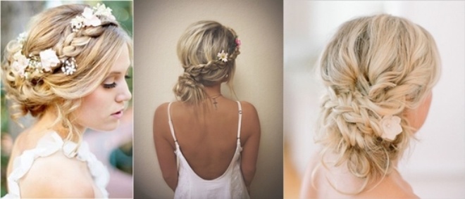 Kèm theo một vài lọn tóc được thả buông lơi trong gió, lại kết hợp với những bím tóc tết nhẹ nhàng, chắc chắn bạn sẽ tạo được ấn tượng tốt đẹp với bạn bè và khách mời trong ngày cưới.