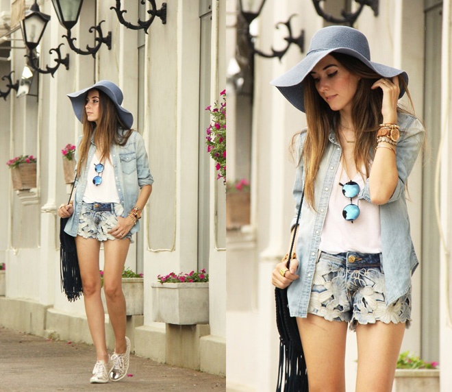 Dien shorts ngay he dep va doc nhu fashionista chan ngan hinh anh
