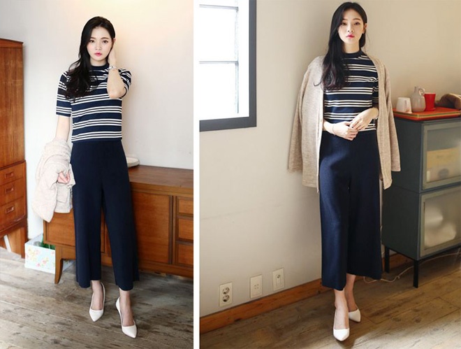 4. Thay kiểu giày, kèm thêm phụ kiện. Khi  F5 quần âu theo cả 2 hướng trên, cũng đã đến lúc cần thêm vài kiểu giày mới vào tủ đồ công sở. Hãy tạm quên những đôi giày cao gót thông thường và ưu tiên cho giày mũi nhọn nếu bạn yêu vẻ đẹp nữ tính và quyến rũ.