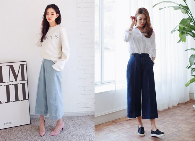 Một ưu điểm nổi bật khiến jeans culottes dễ dàng chinh phục tín đồ khó tính nhất. Đó chính là tính “đa-zi-năng” của loại quần này, vì bạn có thể mang chúng đến công sở lẫn khi đi mua sắm, vui chơi.