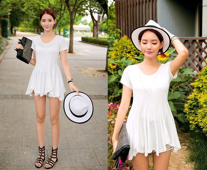 2. Ưu tiên màu trắng. Màu trắng không bao giờ lỗi mốt, đồng thời luôn mang lại vẻ trẻ trung, tươi mới cho người mặc. 