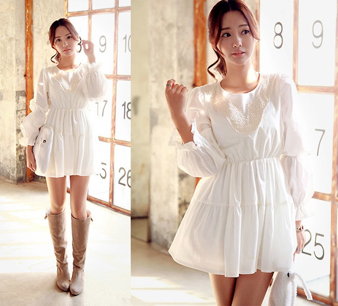 Chuu Chaeeun cũng rất yêu thích phong cách white-on-white sành điệu và hợp mốt.