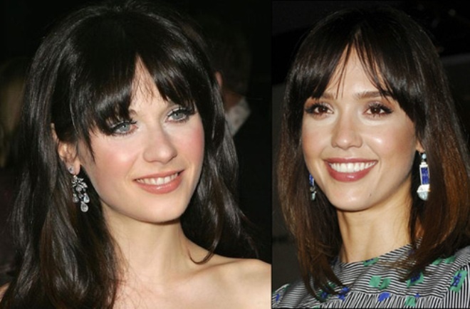 Kiểu tóc mái được rẽ nhẹ sang hai bên giúp nàng thêm phần ấn tượng hơn nhưng lại không quá phá cách và đặc biệt sẽ giúp các nàng che được chiếc trán dô bưởng bỉnh.Tóc mái rẽ dịu dàng dễ thực hiện và là phương pháp được nhiều nàng chọn hiện nay để che đi những nhược điểm về vầng trán. Lớp tóc mái trông mềm nhẹ, rất dịu dàng và nữ tính, đặc biệt là khi kết hợp với phần phía sau tóc được cột cao gọn gàng sẽ là điểm nhất giúp các nàng thêm năng động và tự tin trong cuộc sống.  