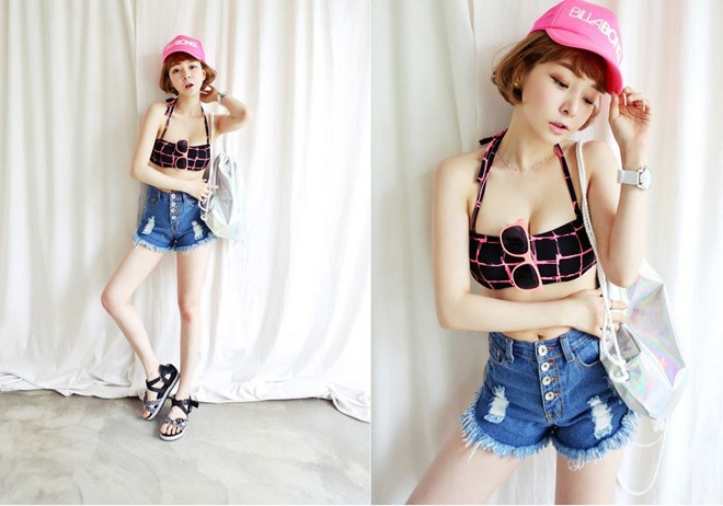 Đây cũng là bí quyết tái sử dụng trang phục thường ngày vào đồ đi biển một cách tiết kiệm và hiệu quả cho nàng eo bánh mì.