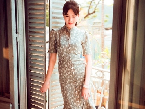 Dang Thu Thao dien mai kieu vay midi khong nham chan hinh anh