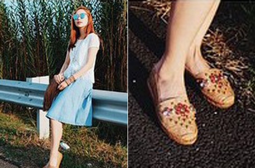 5 mau giay bet Minh Hang dien ca he khong chan hinh anh