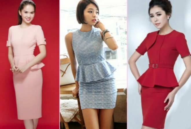 Váy đầm peplum được coi là giải pháp lý tưởng che đi vòng 2 quá khổ. Đây sẽ là lựa chọn tuyệt vời cho cô nàng thích mặc váy ôm sát cơ thể.
