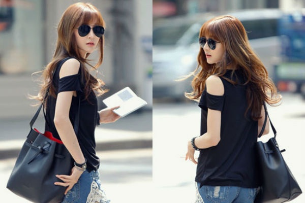 Dien ao vay khoet vai duyen dang cho ngay nang nong hinh anh