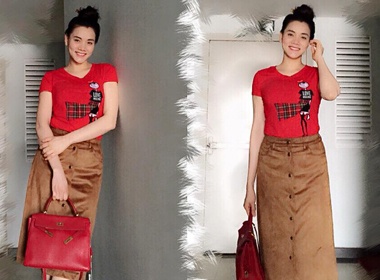 Tuyet chieu giau vong eo sau sinh cua Trang Nhung hinh anh