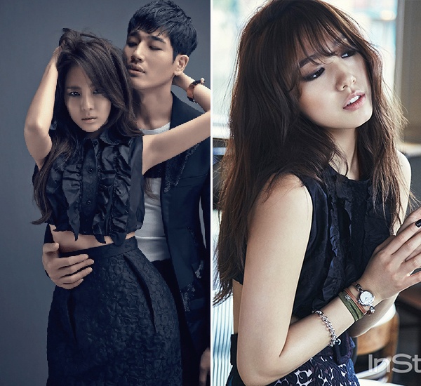 Dara và Park Shin Hye đều gợi cảm khi đụng độ croptop diềm bèo của Miu Miu.