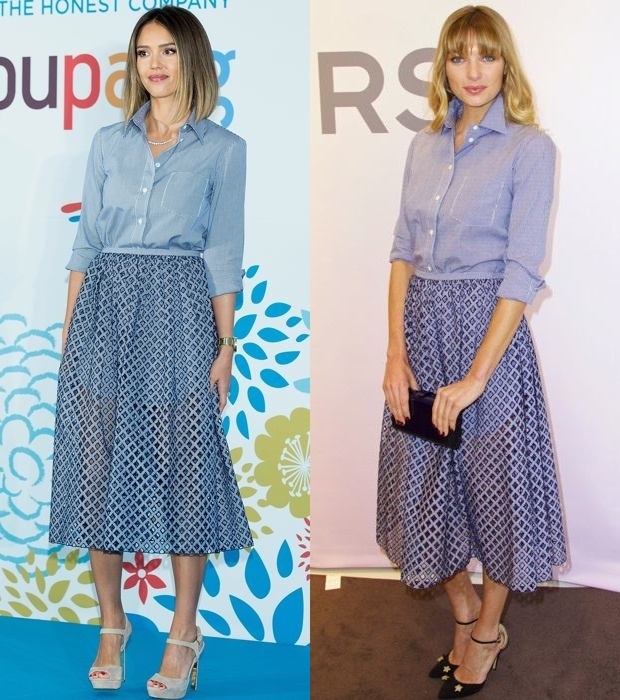 Hillary Scott and Demi Lovato in Lanvin