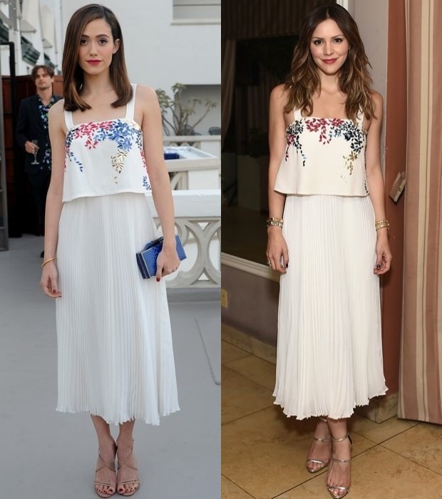 Emmy Rossum and Katharine McPhee in Elle Sasson