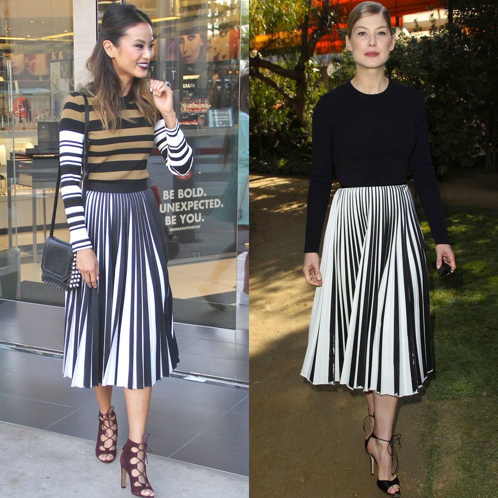 Jamie Chung and Rosamund Pike in Proenza Schouler