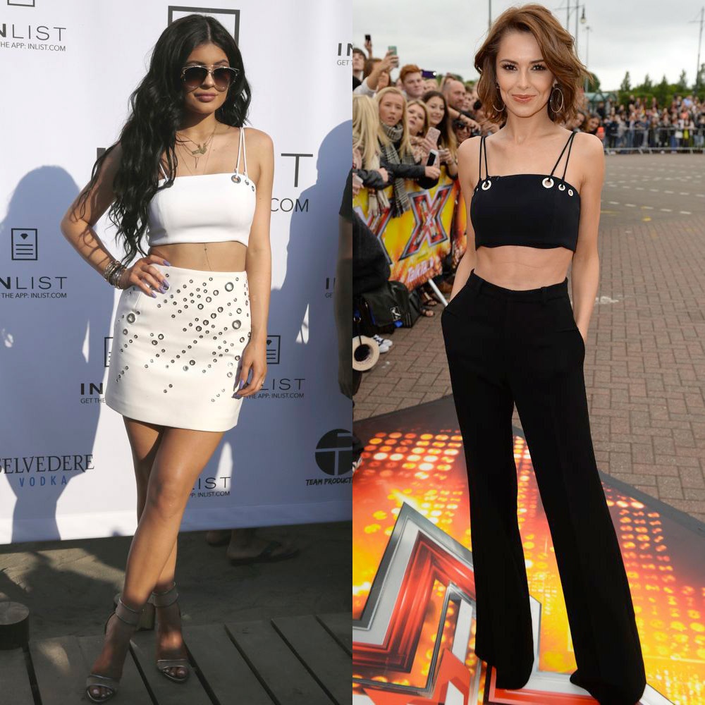 Kylie Jenner and Cheryl Fernandez-Versini in Mugler