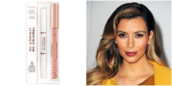 3. Kim Kardashian: Son môi Au Naturél của Kim sẽ giúp bạn có được bờ môi căng mọng nhờ màu son nude độc đáo và lớp son dưỡng bóng mịn. Sản phẩm bao gồm một thỏi son dạng sáp và một thỏi son bóng. 