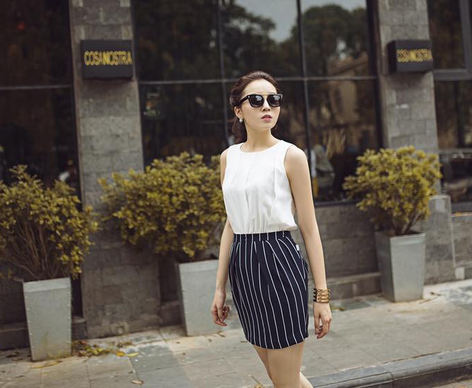 Hoa hau Ky Duyen mac cang gian di cang dep hinh anh