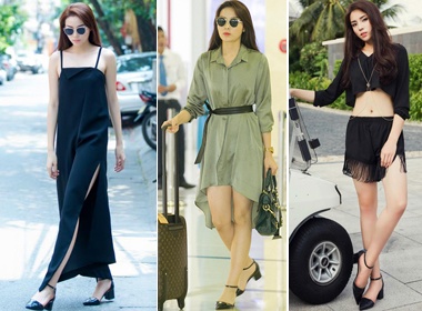 Doi giay gian di khien hoa hau Ky Duyen me man hinh anh